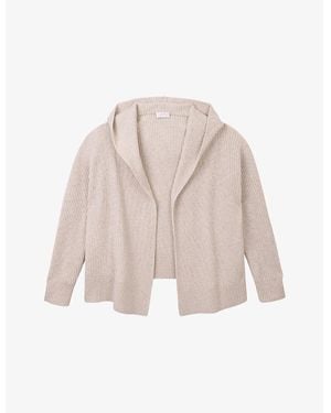 The White Company Hooded Ribbed Wool And Cashmere-Blend Cardigan - Natural