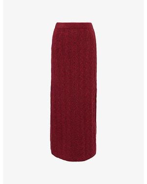 4th & Reckless Dalia Knitted Maxi Skirt - Red