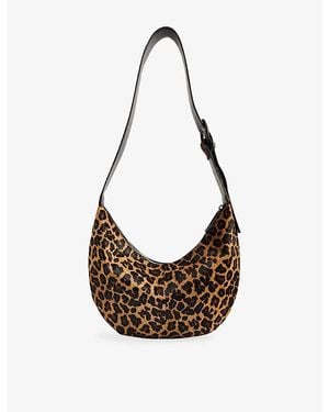 Whistles Sia Curved Leather Cross-Body Bag - Brown