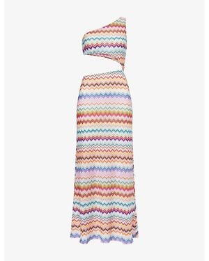 Missoni Cut-Out Zig-Zag Knitted Cover Up - White