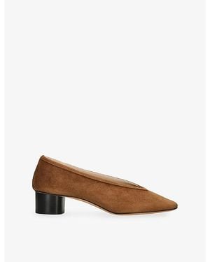Le Monde Beryl Luna Heeled Suede Court Shoes - Brown