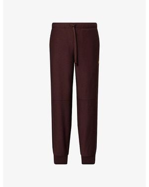 Carhartt American Script Tapered-Leg Cotton-Blend Jogging Bottoms - Purple