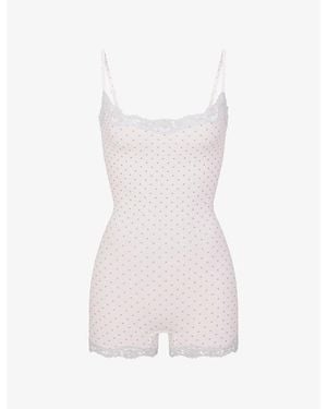 Skims Fits Everybody Lace Onesie - Multicolour