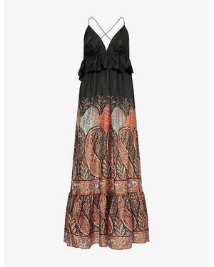Zimmermann Rhiannon Ruffled Silk Maxi Dress - Brown