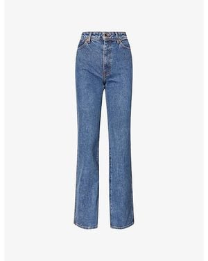 KHAITE Danielle Straight-Leg Denim Jeans - Blue