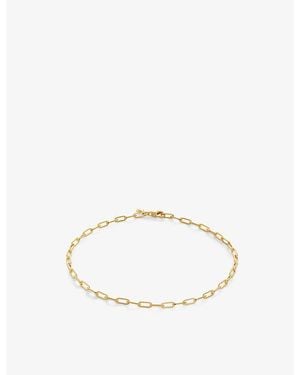 Monica Vinader Paperclip Mini 18Ct-Plated Vermeil Sterling- Chain Bracelet - Natural
