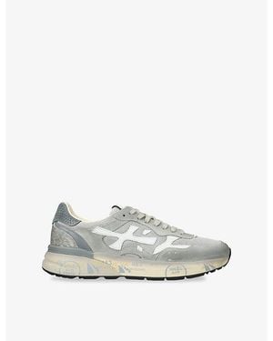 Premiata Mick 0.1 Suede And Mesh Sneakers - White
