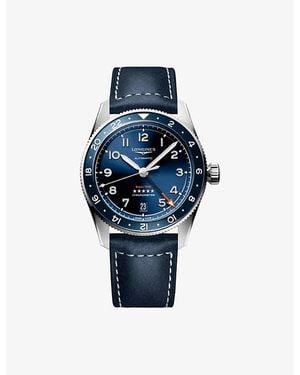 Longines L3.802.4.93.2 Spirit Zulu Time Stainless-Steel And Ceramic Bezel 39Mm Automatic Watch - Blue