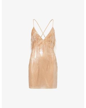 David Koma Cami Sequin-Embellished Tulle Mini Dress - White