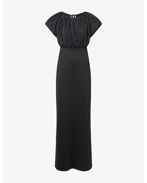 4th & Reckless Open-Back Satin Maxi Dress - Black
