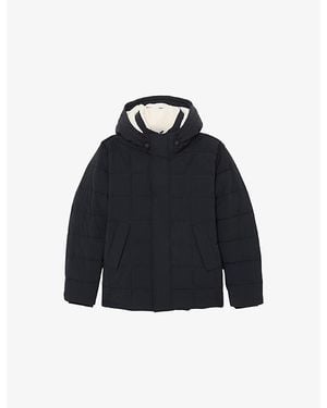 Reiss Klause Borg-Lined Quilted Puffer Jacket - Blue