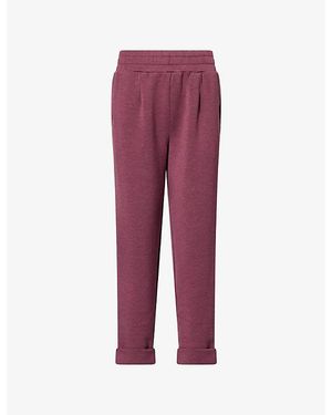 Varley The Rolled Cuff Stretch-Jersey Jogging Bottoms - Purple