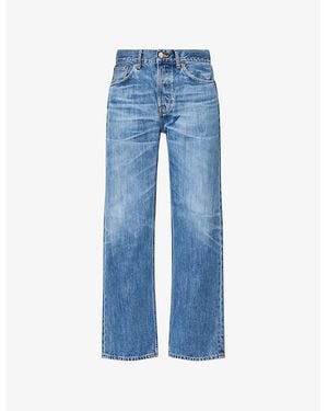 Nudie Jeans Tuff Tony Wide-Leg Denim Jeans - Blue