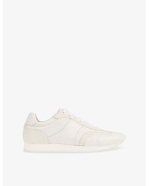 LK Bennett Sport Runner Leather And Suede Low-Top Trainers - White
