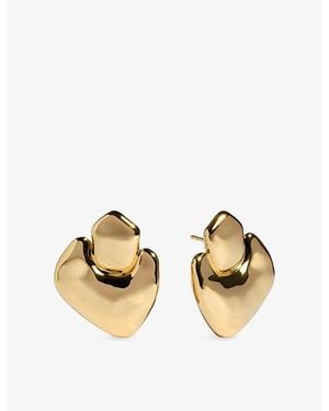 Monica Vinader Odyssey Bold 18Ct Vermeil Stud Earrings - Metallic