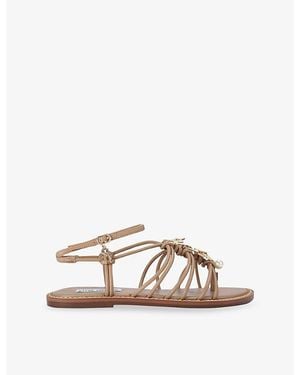 Steve Madden La Charmer Faux-Leather Sandals - Natural
