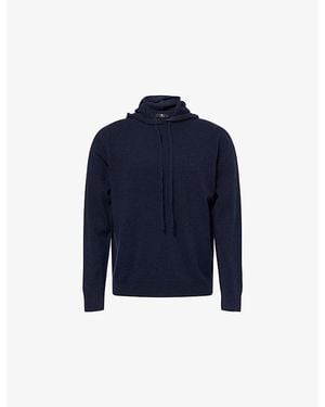 7 For All Mankind Regular-Fit Knitted Cashmere Hoody - Blue