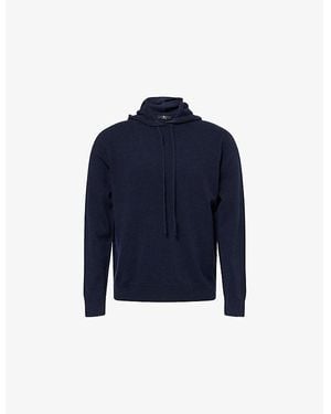 7 For All Mankind Regular-Fit Knitted Cashmere Hoody - Blue