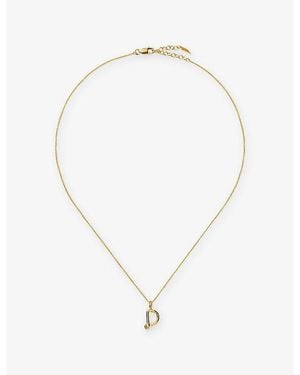 Missoma Curly Molten Mini Initial D 18Ct Vermeil Necklace - Metallic
