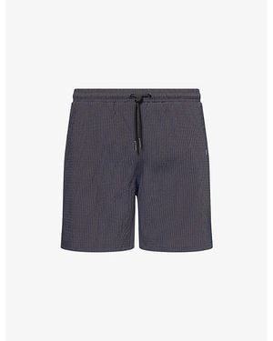 Percival Rowan Seersucker Swim Shorts - Blue