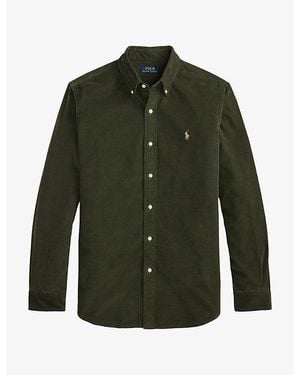 Polo Ralph Lauren Long-Sleeve Fine Corduroy Cotton Shirt - Green