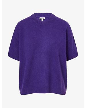 STAUD Brushed Cashmere Sweater - Purple