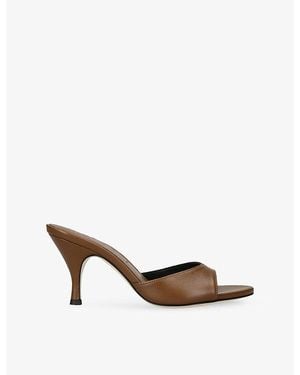 Aeyde Samia 75 Leather Heeled Mules - Multicolour