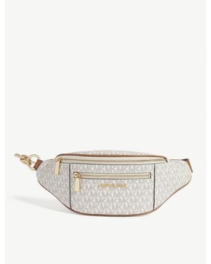 Michael Kors Mott Medium Waistpack Vanilla/acorn - White