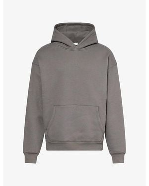 Arne Relaxed-Fit Cotton-Blend Hoody - Grey