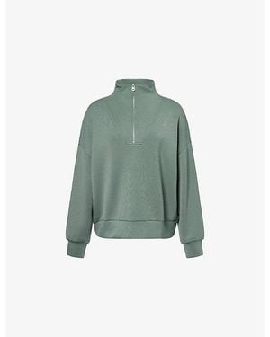 Varley Hawley Half-Zip Stretch-Woven Sweatshirt - Green