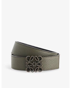 Loewe Reversible Anagram Leather Belt - Grey