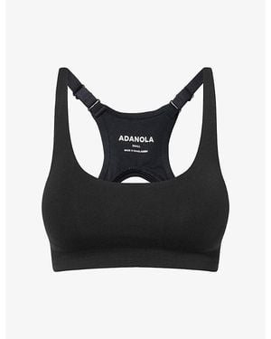 ADANOLA Seamless Racerback Sports Bra - Black