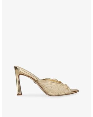 Sam Edelman Iva Lace Heeled Mules - Natural