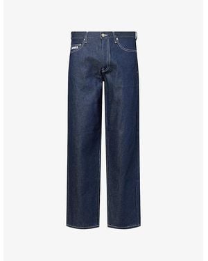 AWAKE NY Raw Straight-Leg Denim Jeans - Blue