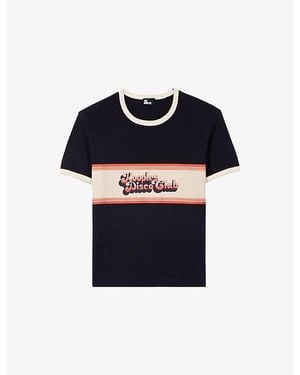 The Kooples Disco Club Slim-Fit Cotton-Jersey T-Shirt - Blue