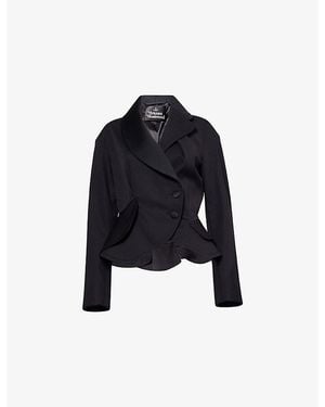 Vivienne Westwood Stormy Peplum Wool Jacket - Black