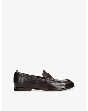 Officine Creative Badge Leather Loafers - Black