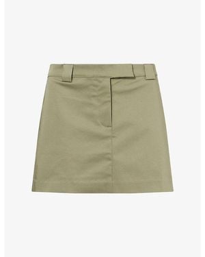 Reformation Romee Welt-Pocket Cotton Mini Skirt - Green