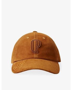 Claudie Pierlot Brand-Embroidered Suede Cap - Brown