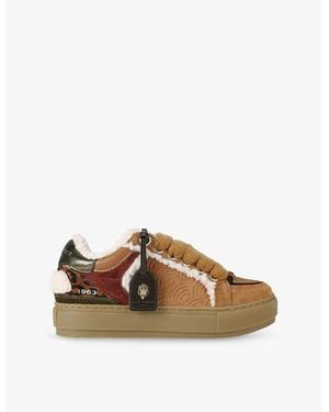Kurt Geiger Southbank Tag Suede Sneakers - Brown