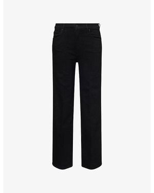 Mother The Lil Kick It High-Rise Cotton-Blend Denim Jeans - Black