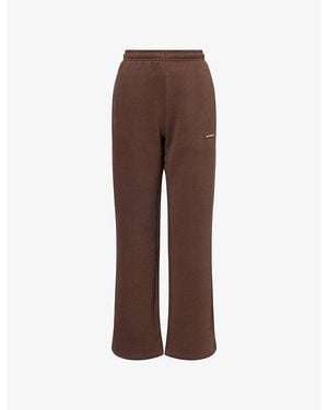 Ru & Rocka Core Straight-Leg Cotton-Jersey Jogging Bottoms - Brown