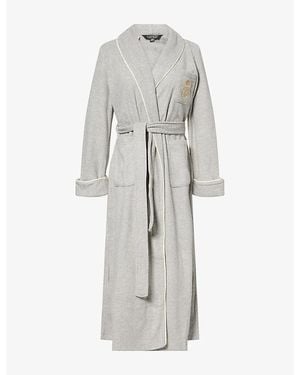 Ralph Lauren Dalton Fleece Long Robe - Gray