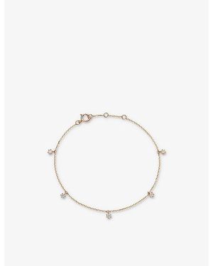 Astley Clarke Lab Grown 14Ct- And 0.08Ct Lab-Grown Diamond Station Bracelet - Metallic