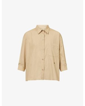 Twp New Earl Asymmetric-Button Cotton Shirt - Natural