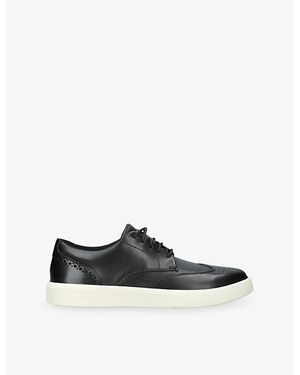 Cole Haan Grand Crosscourt Daily Wingtip Leather Trainers - Black