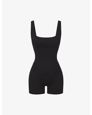 NikeSKIMS Matte 2-Inch Corset Studio Bodysuit - Black