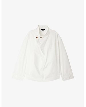 Soeur Felicite Tie-Belt Cotton Blouse - White