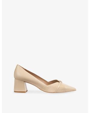 LK Bennett Heather Leather And Suede Courts - Natural