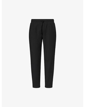 Arne Smart Casual Tapered-Leg Woven Jogging Bottoms - Black